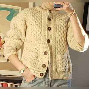 Irish Fisherman's Wool Cardigan sweater